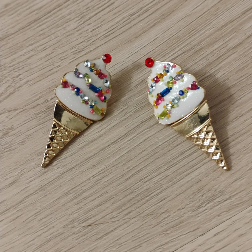 BaubleBar Gold and Multicolor Ice Cream Earrings